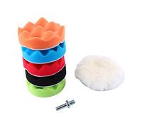 Akozon Kit de Tampons de Polissage Professionnels 7 Pièces 5 "éponge de Polissage Kit de Tampons de pour Polisseuse de Voiture Adaptateur de Perceuse - Automobile/Outils et équipement/Outils de