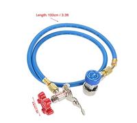 Akozon Kit de Tuyau de Recharge de Réfrigérant R134a et Robinet pour R502 R 12 R 22 avec Tuyau Haute Pression et Coupleur à Verrouillage Facile