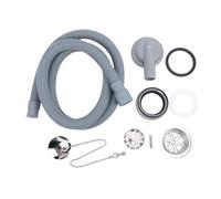 Akozon Kit de Vidange D'évier pour Camping-car avec Tuyau de 1,5 M, Connecteur à Angle Droit, Double Crépine, PVC et Acier Inoxydable pour Camping-cars, Bateaux, Yachts, Camping-cars