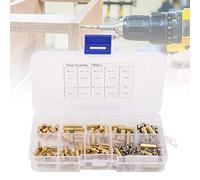 Akozon Kit de Vis à écrou de Pilier d'espacement en Laiton M2.5, 180 Pièces, Ensemble de Piliers Hexagonaux Mâles et Femelles, Projets et Circuits Imprimés