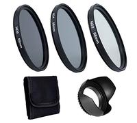 Akozon Kit d'objectif de Filtre Professionnel 58mm ND avec Pare-soleil Tulipe pour Accessoires de Photographie DSLR