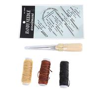 Akozon Kit d'outils de Couture à Main en Cuir Bricolage - Ensemble Complet avec Aiguilles, Fil, Filet et Awl pour Fabriquer des Projets en Cuir