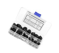 Akozon Kit écrou borgne, Kit écrou borgne en Nylon écrous hexagonaux à tête bombée M3 M4 M5 M6 M8 M10 70 pièces(Noir)