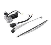 Akozon Kit Moteur Essuie-glace Électrique 12V Moteur Interrupteur 110 | Convient aux Yachts, Bateaux Rapides, Bateaux de Pêche, Bras D'essuie-glace en Acier Inoxydable 316, Lame de 450 Mm