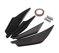 Akozon Kit Universel de Becquet de Lèvre de Pare-Chocs Avant de Voiture Séparateurs d'ailerons Noirs avec Ruban d'installation Facile pour Vis pour Une Amélioration Automobile élégante