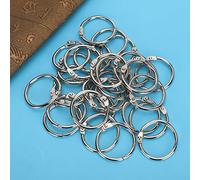 Akozon KuDeYou Lot de 40 Anneaux de Reliure à Feuilles Mobiles, Anneaux à Clip pour Reliure de Documents, 3 Anneaux de Fixation pour Feuilles Mobiles pour l'école, Le Bureau et