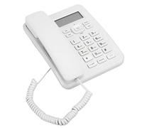 Akozon KXT6001CID Téléphone Fixe Domestique Blanc avec Identification de l'appelant, Sonneries Réglables, Fonctions de Réveil et Prise en Charge Double Système pour Une Utilisation à la Maison, à