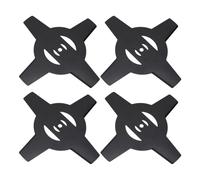 Akozon Lame de Débroussailleuse à 4 Dents pour -Herbe, Outil de de Pelouse en Acier à Haute Teneur en Carbone pour Mauvaises Herbes Tenaces et Brosse Légère, Paquet de 4