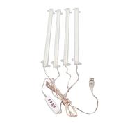 Akozon Lampe de Croissance des Plantes, Fonction Lumière LED à Spectre Complet pour Plante Succulente d'intérieur, 4 Têtes, Prise USB, Minuterie à intensité Variable (Rouge + Bleu)