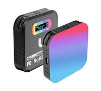 Akozon Lampe Vidéo RVB Magnétique Compacte pour Photographie pour Vidéoconférence 2500K 9000K à intensité Variable avec 20 Effets Lampe LED à Clipser Alimentée par Batterie pour Smartphone pour