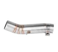 Akozon Lien de Tuyau Intermédiaire D'échappement de Moto, en Acier Inoxydable, Anti-corrosion, Durable, Bonne Performance, Réduction de la Température D'échappement, en Particulier