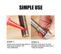 Akozon Liquide de Blocage de Vis, Joint de Fuite Amortisseur de Vibrations avec une Bonne perméabilité, Résistance, Haute Adhérence, 50 Ml pour Toutes les Surfaces Métalliques, Agent