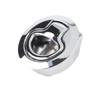 Akozon Loquet de Traction Affleurant de Trappe de Pont Rond de Bateau d'acier Inoxydable de 2 Pouces pour Le Yacht Marin