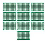 Akozon Lot de 10 cartes de circuit imprimé 4 x 6 cm double face prototypage DIY soudure universelle PCB Circuit Board