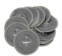 Akozon Lot de 10 patchs de réparation de pneus en caoutchouc naturel 90 mm pour voiture et moto