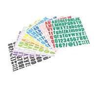 Akozon Lot de 12 Lettres Thermocollantes en 12 Couleurs - Autocollants Faciles à Transférer par Chaleur pour Vêtements, Sacs et Plus - Vinyle Auto-adhésif HTV pour Projets de Bricolage