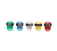 Akozon Lot de 5 Boutons Poussoirs d' Lumineux LED - Boutons de Jeu Multicolores pour Machines d', Résistants aux Hautes Températures, Installation Facile, Compatibles avec Diverses Consoles (5V)