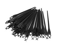 Akozon Lot de 50 Piquets de Lumière de Noël de 22,9 Cm pour éclairage Extérieur de Vacances C7 et C9 - Piquets de Lumières de Sol en Plastique Robuste pour Pelouse, Patio, Décoration d'allée (Black)