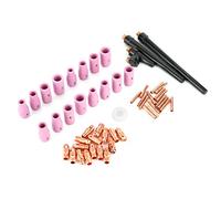 Akozon Lot de 53 Pièces de Rechange pour Torche de Soudage TIG, Buse en Céramique, pour WP9, WP-20, WP25