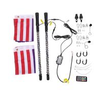 Akozon Lumière Fouet LED RGB, 2 Pièces, Haute luminosité, Télécommande avec Application, Synchronisation de la Musique, Effets Dynamiques pour UTV ATV Camion Tout-Terrain 0.6m