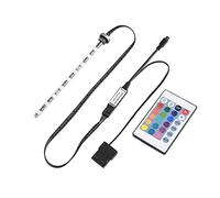 Akozon Lumière LED de Refroidissement par Eau de 17cm, Lumière Cylindrique de Réservoir de Refroidissement par Eau avec Contrôleur Lointain, Lampe de Réservoir de Pc