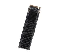 Akozon M.2 vers III Carte Adaptateur PCIe Gen3 X4 ASM1166 | Prend en charge la vitesse de transfert de 6 Gbit/s, indicateur d\'activité LED, compatible avec le disque dur SSD de bureau.