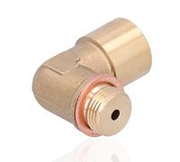 Akozon M18x1.5 Adaptateur pour Capteur D'oxygène en Laiton Extension Universelle de Capteur D'oxygène Adaptateur D'entretoise D'extension de Incliné à 90 Degrés pour Voiture