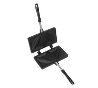 Akozon Machine à Sandwichs Chauds en Alliage d'aluminium, Poêle Double Face et Grille-pain à Hot-dog - Idéal pour les Sandwichs du Petit-déjeuner et la Cuisine en Plein Air (BLACK)