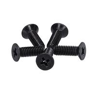 Akozon Machine à Tête Plate à Vis Plate, 50pcs Croixunk Cross M4 A2-70 Vis de Connexion, en Zinc Partie pour Réparer le Diamètre PZ2 PZ2 PLADEMM4X12 Env. 0,2 Pouces, DIN 965 (M4*12)