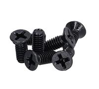 Akozon Machine à Tête Plate à Vis Plate, 50pcs Croixunk Cross M4 A2-70 Vis de Connexion, en Zinc Partie pour Réparer le Diamètre PZ2 PZ2 PLADEMM4X12 Env. 0,2 Pouces, DIN 965 (M4*10)