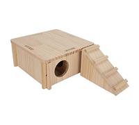 Akozon Maison en Bois avec échelle - Petits Animaux - Fournitures pour Animaux, Petits, Maisons et Habitats