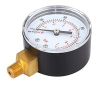 Akozon Manomètre à Cadran de 50 Mm avec Connexion 1/8 BSPT pour Mesurer l'air, l'eau, ' et le Gaz - Performance Fiable et Précise (0-100psi 0-7bar)