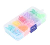 Akozon Marqueurs de Points de Tricot 100 Pièces-Pinces à Aiguilles à Crochet Verrouillables avec étui de Rangement, 10 Couleurs Vives pour Un Comptage et Une Organisation Faciles des Points