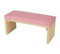 Akozon Mat d'oreiller à Main de l'art Nail avec Support en Bois | Coussin de Repos en Cuir PU Doux pour le Confort de Manucure | Conception Ergonomique pour les Salons de Manucure et Usage (PINK)