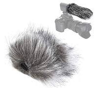 Akozon Microphone Extérieur Couverture en Fourrure Artificielle Micro Pare-Brise pour Caméra Enregistreur L (Coupe-Vent et sans Poils deuxième génération #01)