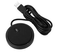 Akozon Microphone Filaire M2 à 360 ° avec Un Câble USB de 2 M, Microphone Omnidirectionnel Vidéo, Livre de Poche, Ordinateur de Bureau, Convention, Noir