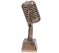 Akozon Microphone Rétro Vintage Décoration de Table Artificiel pour | material, singing competition , home karaoke party decor, desktop ornament for singers