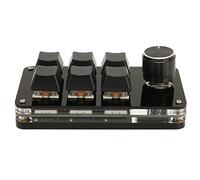 Akozon Mini Clavier à 6 Touches avec Bouton, Clavier de Jeu Mécanique Programmable USB DIY pour Le Bureau et Les Jeux, Conception Professionnelle de Touches Macro OSU