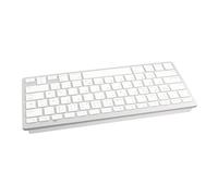 Akozon Mini Clavier Fil Portable Ultra Fin, Clavier d'ordinateur 78 Touches pour, iOS, OS X - Blanc (Disposition QWETZ Allemande)