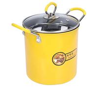 Akozon Mini Friteuse en Acier de 3 L avec Support de Filtre à Huile et Couvercle - Marmite de Style Japonais pour la Cuisine à la Maison