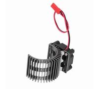 Akozon Modèle Accessoire Dissipateur de Chaleur avec Ventilateur de Refroidissement 1/10 échelle électrique RC Voiture 540/550 Moteur, Disipador de del Motor (BLACK)