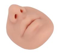 Akozon Modèle de Nez en Silicone Flexible avec Bouche pour l'enseignement, Présentoir de Nez Souple et Réutilisable pour Anneaux de et Clous à Lèvres (Couleur de peau moyenne)