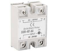 Akozon Module de Relais SSR 40AA 40A Solid State AC à AC, Entrée 90-250V, Sortie 24-480V, Relais isolé, Indicateur LED, Certification CE & ISO9000