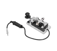 Akozon Morse CW Telegraph Key Stainless Steel Duty Radio Detachable Plug | Clé télégraphique Morse CW en acier inoxydable, Radio de service, prise détachable, électricité physique, outils pédagogiques