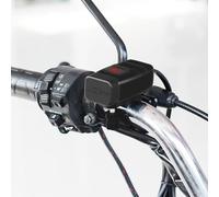 Akozon Moto USB C Fast Qc3.0 avec Voltmètre et Interrupteur Marche/arrêt Double Port 30 W Pd et 18 W USB A pour Téléphone Tablette SAE Harnais et Support de Guidon Compatible (Rouge)