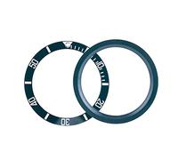 Akozon Nouveau Pièces de Rechange d'insertion de Lunette de Montre en Céramique OE Compatible Or 38mm 40mm pour (Thé Vert)