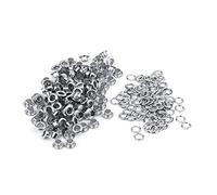 Akozon Kit de Grommets Eyelets 100pcs 5mm Trou Oeillets en Métal pour Décoration de Carte d'artisanat en Cuir(5MM-Argent)