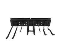 Akozon Organisateur D'Outils de Garage Mural avec 3 Planches à Fentes et 10 Crochets Réglables - Support de Rangement en Métal Robuste pour Pelles, Tuyaux, Outils de Jardin