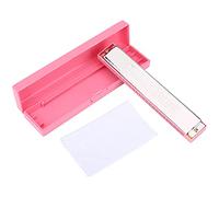 Akozon Ornements d'orgue à Bouche d'harmonica en Métal, clé C à 24 Trous, Rose pour l'apprentissage de la Musique (PINK)