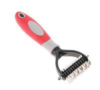 Akozon Outil de Démêlage pour Chiens avec Lames en Acier Inoxydable pour Animaux de Compagnie, Peigne à Nœud Professionnel à 2 Côtés, Brosse pour épilation des Poils de Chien, Outil de Toilettage